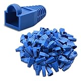 Cable Matters 4-Pack Cat6, Cat5e RJ45 Strain Relief Boot in Blue (50 Strain Relief Boots per Pack)