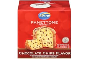 Assortit Chocolate Chip Panettone – Traditional Italian Holiday Cake With Chocolate Chips - Soft & Moist Artisanal Bread – Perfect for Holidays, Gifting & Celebrations - 14.1 Oz.