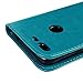 Pixel 6a Case, Mavis's Diary Protective Case for Google Pixel 6a Embossed Butterflies Floral Wallet Flip Folio Cover PU Leather Shockproof TPU Inner Bumper Card Slots (Blue)