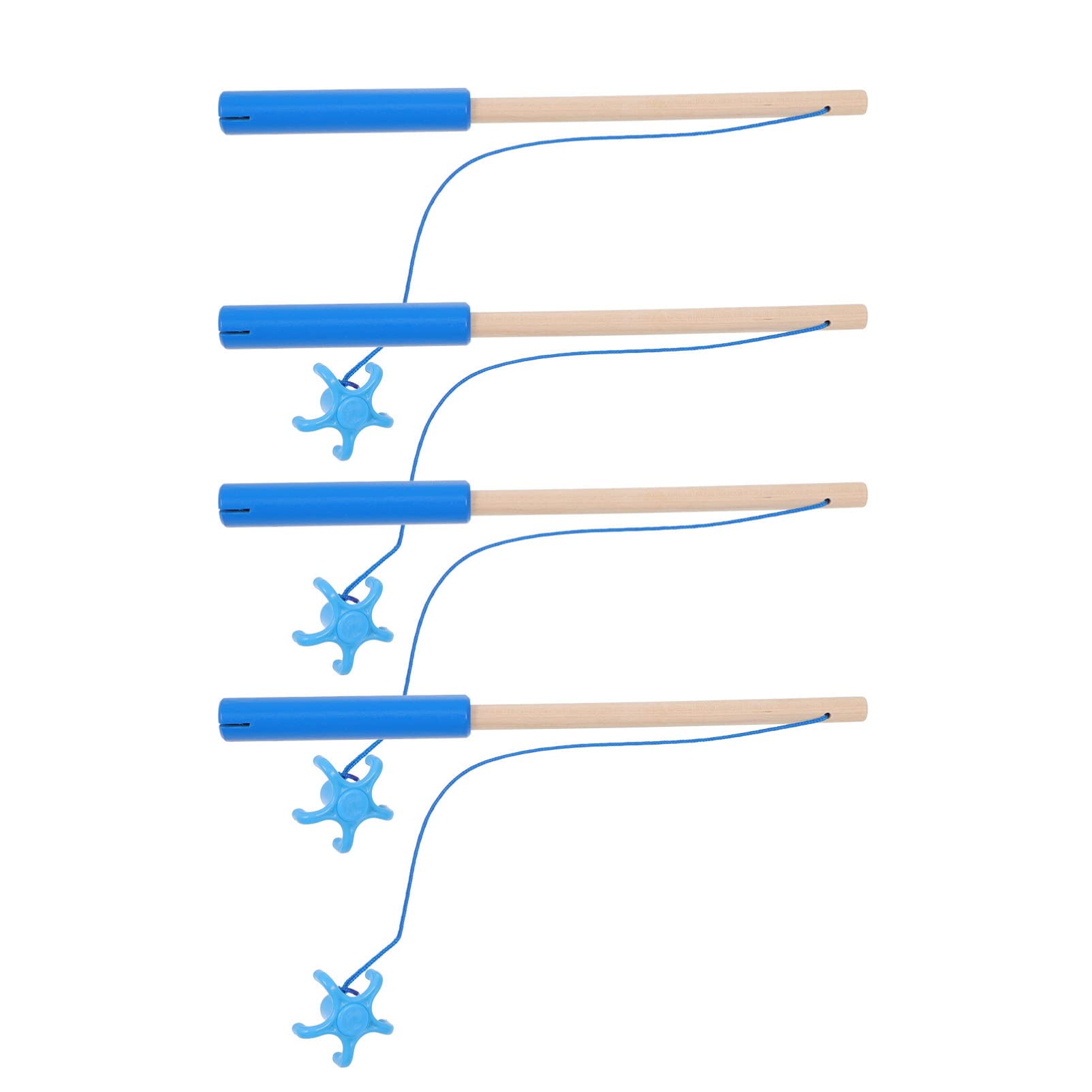 Toddmomy Wooden Magnetic Fishing Rod Toy 24 cm Creative Children's Fishing Toy Promotes Patience Concentration Hand-Eye Coordination for Boys and Girls