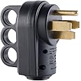 Veepeak 50 Amp RV Plug Male Replacement NEMA 14-50P Heavy Duty 125V/250V 4 Prong Electrical Power Connector Extension Cord En
