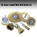 Swpeet 7Pcs Brass Coated Wire Brush Wheel & Cup Brush Set with 1/4-Inch Shank, 7 Sizes Coated Wire Drill Brush Set Perfect For Removal of Rust/Corrosion/Paint - Reduced Wire Breakage and Longer Life