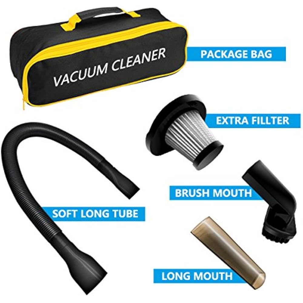 Car Vacuum, Portable Handheld Cleaner Strong Suction DC 12Volt 120W