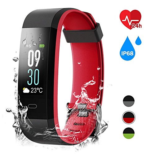 TMKEFFC Fitness Tracker, Activity Tracker with Heart Rate Monitor, IP68 Waterproof Fitness Watch with Sleep Monitor, Calories Step Counter, 14 Sport Modes, Pedometer Watch for Kids Women Men