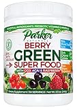 24 HOUR SALE! Berry Green Superfood Powder with Organic Greens & Organic Fruits, Enzymes, Probiotics, Antioxidants, Vitamins, Minerals - Alkanize & Detox - Non GMO, Vegan & Gluten Free - 240 Grams