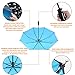 Atree Compact Folding Travel Umbrella Auto Open and Close Double Canopy 46 inch Large,Windproof&Waterproof , Sturdy, Portable and Lightweight for Easy Carrying,Unisex,Black-Blue