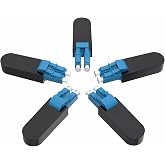 VANDESAIL 5 Pack Single Mode LC/UPC Fiber Optic Loopback Adapter, OS2 9/125 | Standard Duplex LC Connector Test Plug for Network Troubleshooting and Testing Applications