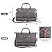 Duffel Bag Weekender Bag for Men and Women Canvas Travel Overnight Carry on Bag with Shoes Compartment Grey