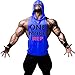 Gerlobal Mens Bodybuilding Stringer Hoodie Workout Fitness Gym Tank Top