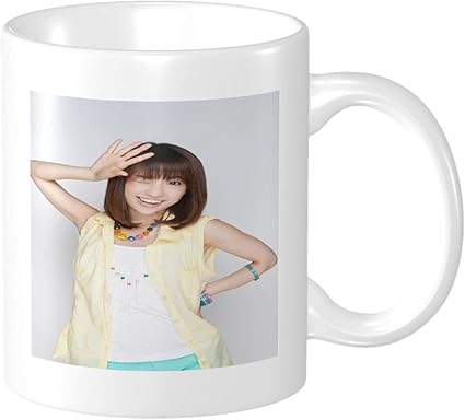 Amazon Akb48 渡邊麻友 耐久性のあるマグファッションセラミックコーヒーカップ個性クリエイティブカップかわいいミルクティーカップ両面印刷大容量マグ 330ml Unbeanded ホーム キッチン