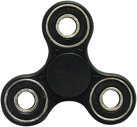 Trainshow Fidget Tri-Spinner Toy Stress Reducer Ceramic Bearing - Perfect For ADD, ADHD, Anti-Anxiety, and Autism Adult Children (Black)