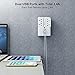 Dewenwils Wall Mount Multi Outlets Adapter, Surge Protector with 4 Rotating Outlets and Dual USB Charging Ports(5V 2.4A/Port, Total 3.4A), 1080 Joules, UL Listed