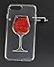 IYCK iPhone 8 Plus Case, iPhone 7 Plus Case, Bling Glitter Sparkle Flowing Floating Liquid Infused Flexible Transparent Soft TPU Rubber Case Cover for iPhone 7 Plus/iPhone 8 Plus - Red Wine Glass