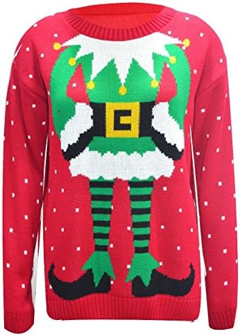 Christmas Xmas Funny Slogan 3D jumpers Elf Snowman Penguin Santa Retro