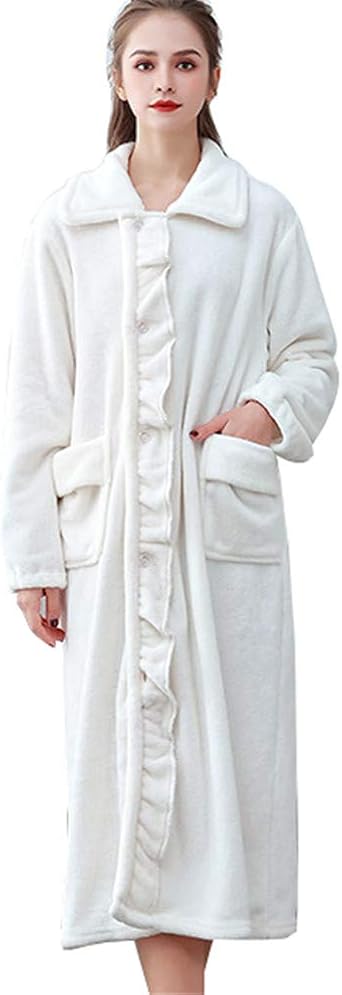 Robe Polaire Hiver Douillette Robe Chambre Femme A2Z Foxbury | Sherpa Doux | Fermeture Éclair Peignoir Doux Chaud