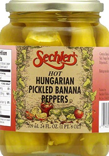 Sechlers Banana Peppers, Hot Hungarian Pickled