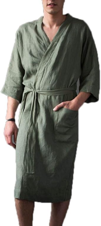 mens linen dressing gown uk