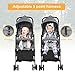 Besrey Airplane Stroller One Step Design for Opening & Folding Lightweight Baby Stroller for Infant Convertible Baby Carriage - Gray