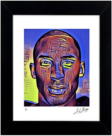 Kobe Bryant Framed Wall Art Autographed NBA Collectible by TGTHURKETTLE. Kobe Bryant 1/100 Limited Edition Pop Art Elegantly Framed, Matted, and Signed with Certificate of Authenticity. MADE IN USA