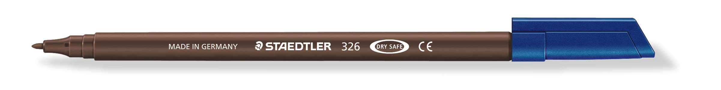 Staedtler 326-76 Noris Club Fibre-Tip Pens Approximately 1.0 mm Washable Pack of 10 in Cardboard Box Van-Dyke Brown