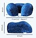 Travel Neck Pillow - Luxury Premium Memory Foam with Cooling Gel Travels with Enzo Comfort Nek Pilow (Blue)