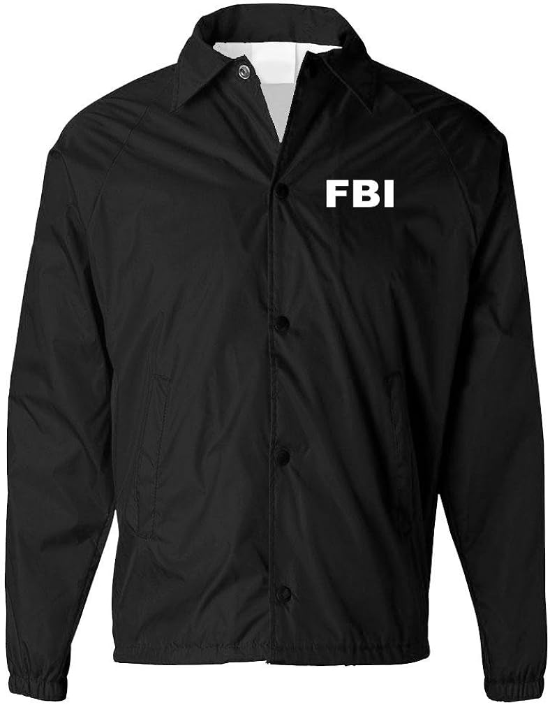 FBI - Bureau Novelty Duty Costume Jacket - Mens Coaches Jacket: Clothing