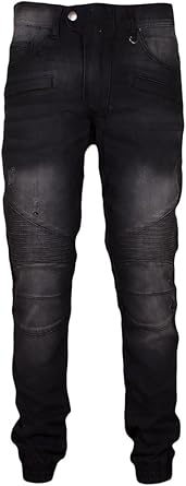 black denim joggers mens