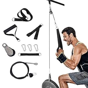 Makida Doe-het-zelf fitness riemschijf-kabelsysteem, riemschijfsysteem fitnessstudio, 1,8 m biceps triceps onderarm…
