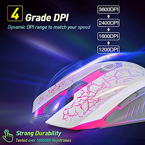 VersionTECH. Wired Gaming Mouse, Computer Mouse Ergonomic Mice with 7