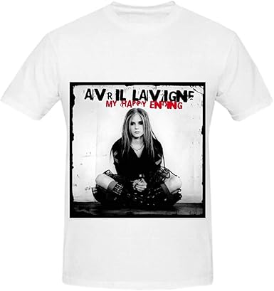 Avril Lavigne My Happy Ending Rock Album Cover Mens Crew Neck Design T Shirts White Amazon Co Uk Clothing avril lavigne my happy ending rock