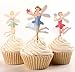 Yunko 48 Fairy Girls Dancers Fun Cupcake Decorative Toppers Cupcake Decorating Tools for Birthday Party
