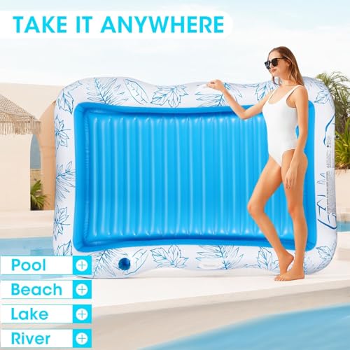 SLEEPHEAD® Adjustable Pool Floats - PVC Sunbathing Floating Pad, Inflatable Sunbathing Bed Lounge | Pool Lounger for Summer Party Beach Lake River Outdoor Backyard Yard Deck Home