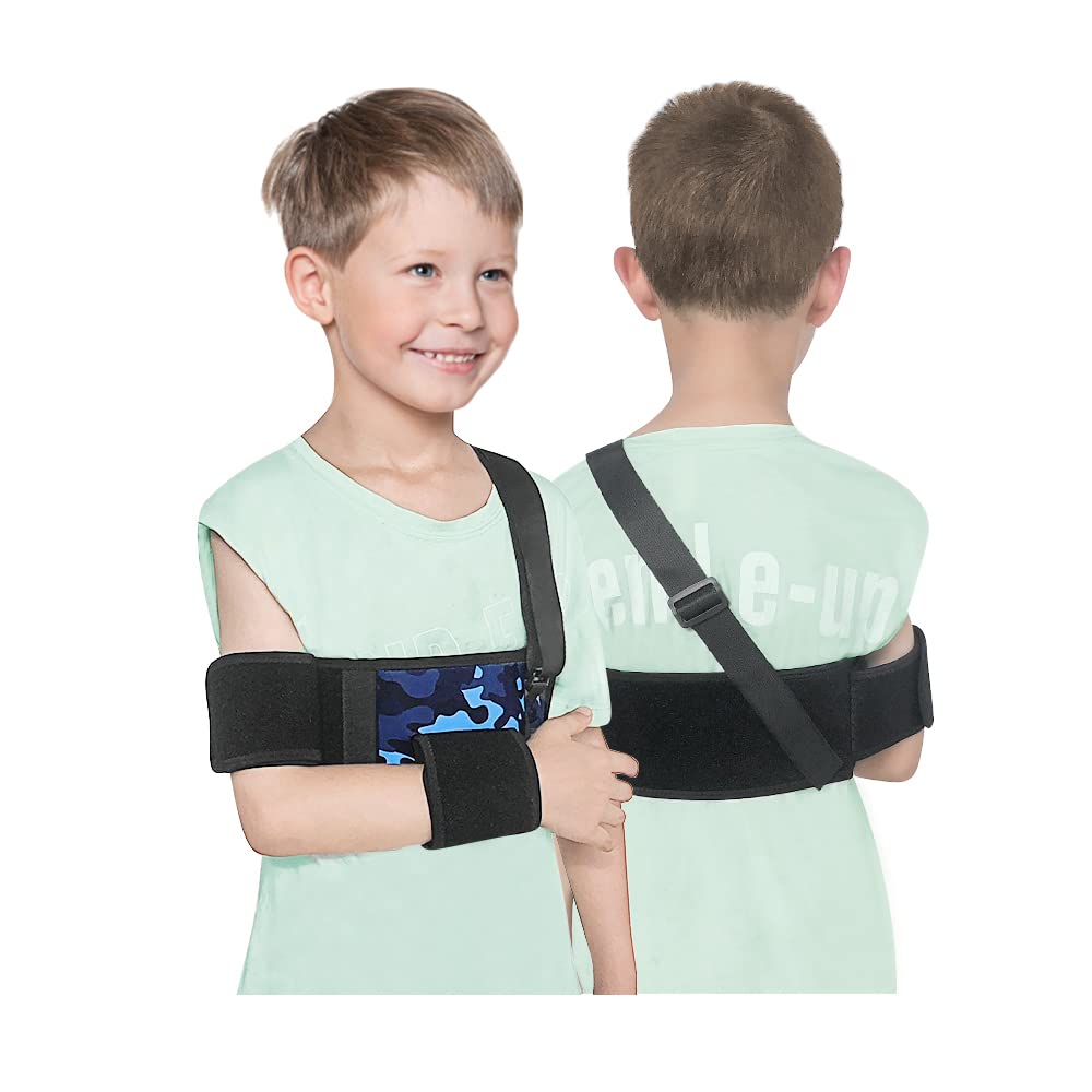 Mybow Kids Shoulder Immobilizer Sling | Child Arm Sling with Waist Strap for Broken Collarbone Clavicle & Shoulder Injury Arm Holder, Rotator Cuff Surgery Sling for Toddler Support Brace