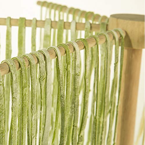 YumAssist Nature Oak Wood Pasta Drying Rack Extra Large, Collapsible, Easily Install and Disassemble Wooden Noodle Hanging Dryer Holder - Thumbnail 2