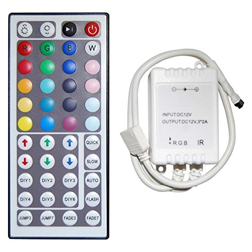 EconoLed 44-key IR Infrared Wireless RGB LED Strip Light Remote Controller Remote Control with IR Receiver
