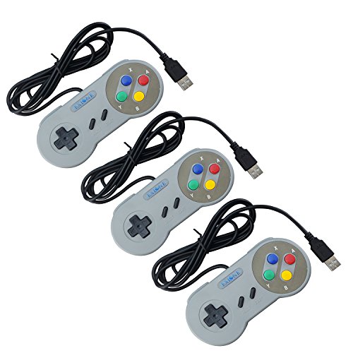 Exlene® 3 Pack Retro USB SNES Super Nintendo Game Controller Gamepad Joystick for Windows PC/MAC - Thumbnail 6