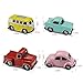 Jellydog Toy Pull Back Vehicles, 4 Pack Exquisite Metal Vehicles Set, Alloy Die-cast Mini Car Play Set, Pull Back Cars With Bus, Beetle,Pickup,Car ,Toy Car for Toddler