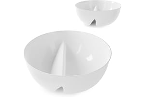 Ultimate Snack Bowl 2 Pack, Divider/Sectional Bowl, Great for Chips & Dip, Cereal and Movie Night Snacks, Anti-Soggy Cereal B