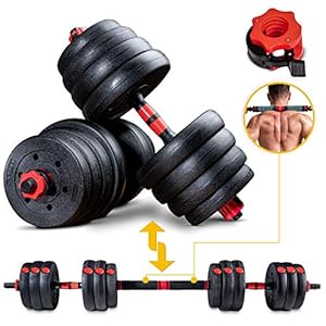 Sportstech 2in1 innovatives Hantel Set AH150 | Kurzhanteln & Langhanteln | Hanteln im 20kg, 30kg, 40kg Set…