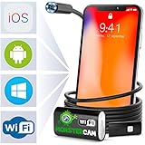 Endoscope - Inspection Camera - Endoscope camera- Snake Camera Iphone 6 7 8 X Android IOS - USB Borescope Endoscope - Wireless Waterproof Home Automotive Vehicle Welding Digital LED WiFi Endoscope HD