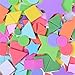 Olgaa 1300 Pieces Foam Geometry Self-Adhesive Stickers - Assorted Colors Mini Shapes (Circle, Square, Triangle, Pentagram) for Crafts, Arts Making, Kids Gifts