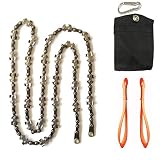 Homyall Limb Rope Saw- 48 Inch High Tree Limb Hand Chain Saw- Upgraded Chain with 50% More Blades- 62 Teeth- No Rope Included- Blades on Both Sides so it Doesn't Matter How it Lands