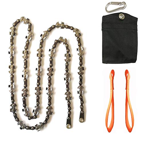 Homyall Limb Rope Saw- 48 Inch High Tree Limb Hand Chain Saw- Upgraded Chain with 50% More Blades- 62 Teeth- No Rope Included- Blades on Both Sides so it Doesn't Matter How it Lands