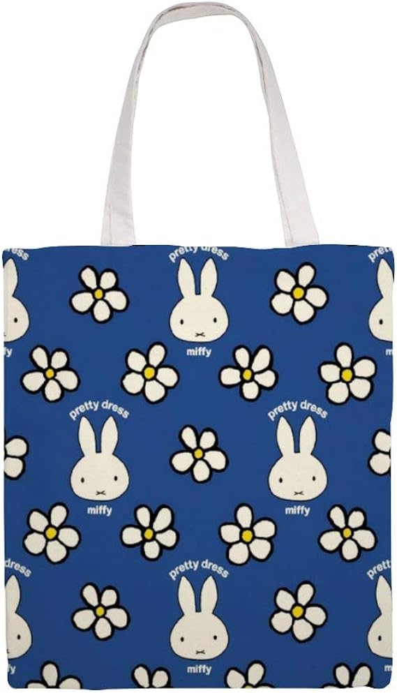 Amazon ミッフィー Miffyトートバッグ キャンバストート エコバッグ 買い物バッグ 折りたたみ ハンドバッグ ショルダーバッグ 買い物袋 収納 Zdyx トートバッグ