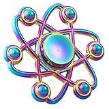 Baring Rainbow Fingertip Spinner Toy Stress Reducer Fidget Toy for ADHD ADD Autism Anxiety (00-Rainbow)