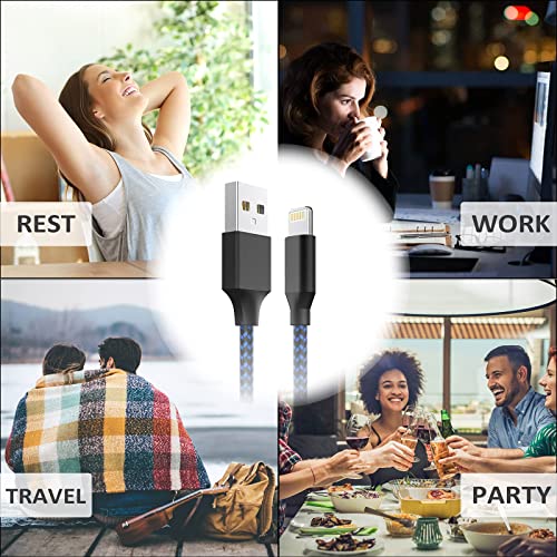 MVQIN iPhone Ladekabel [5Stück 1/1/2/2/3M] Lightning Kabel Nylongeflecht Schnellladekabel and Datenkabel für Phone 11/11Pro/11Pro MAX/X/XS MAX/XR/8/8 plus/7/7 plus/6s/6s plus/6/6 Plus/SE