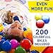 Kiddzery 3pc Ball Pit with Balls, Pop Up Kids Play Tent w/ Crawl Tunnel & Ball Pit, – 200 Crush Proof Balls - Great for Boys & Girls, Toddlers & Babies –W/ Carrying Case for Balls and Ball Pit