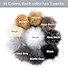 Auihiay 20 Pieces Faux Fur Pom Poms Ball Removable Fluffy Pompoms with Press Button for Knitting Hat Shoes Scarves Bag Accessories (Mix Color, 10 cm)