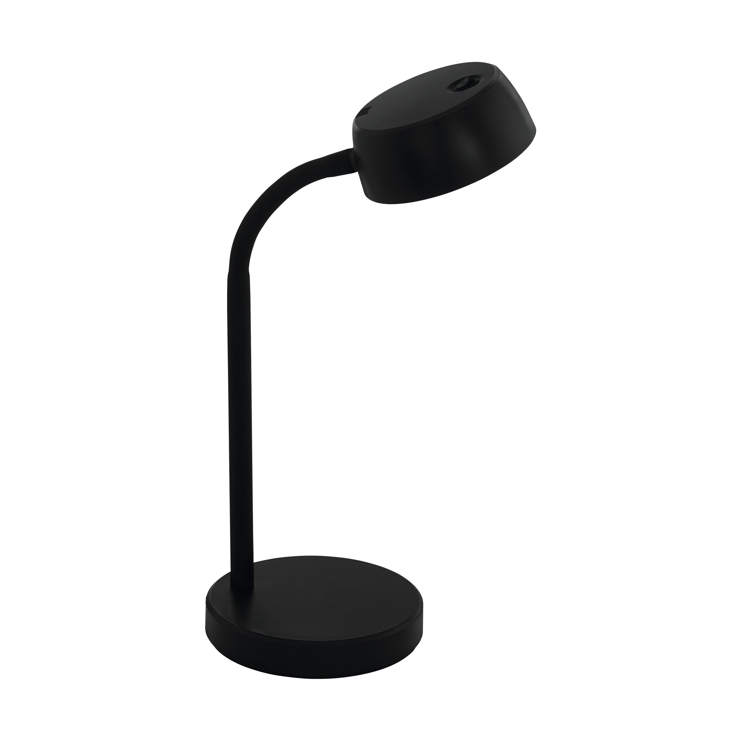 EGLO Cabales LED Table Lamp 1 Bulb Modern Bedside Table Lamp Plastic Living Room Lamp Black Lamp with Rocker Switch Warm White