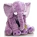 LOVOUS Super Soft Cute Big Stuffed Elephant Plush Doll, Baby Elephants Toys (Purple)